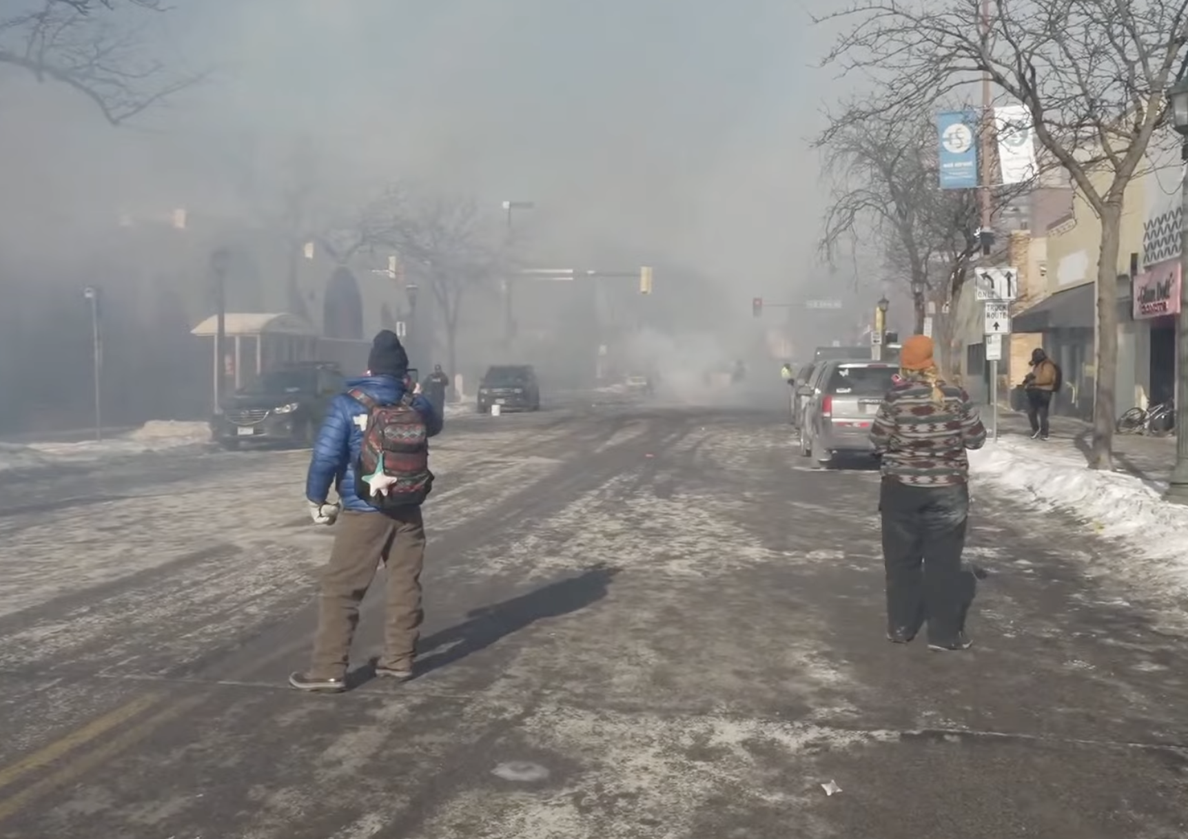 Tear gassed Minneapolis street 24 Jan. 2026