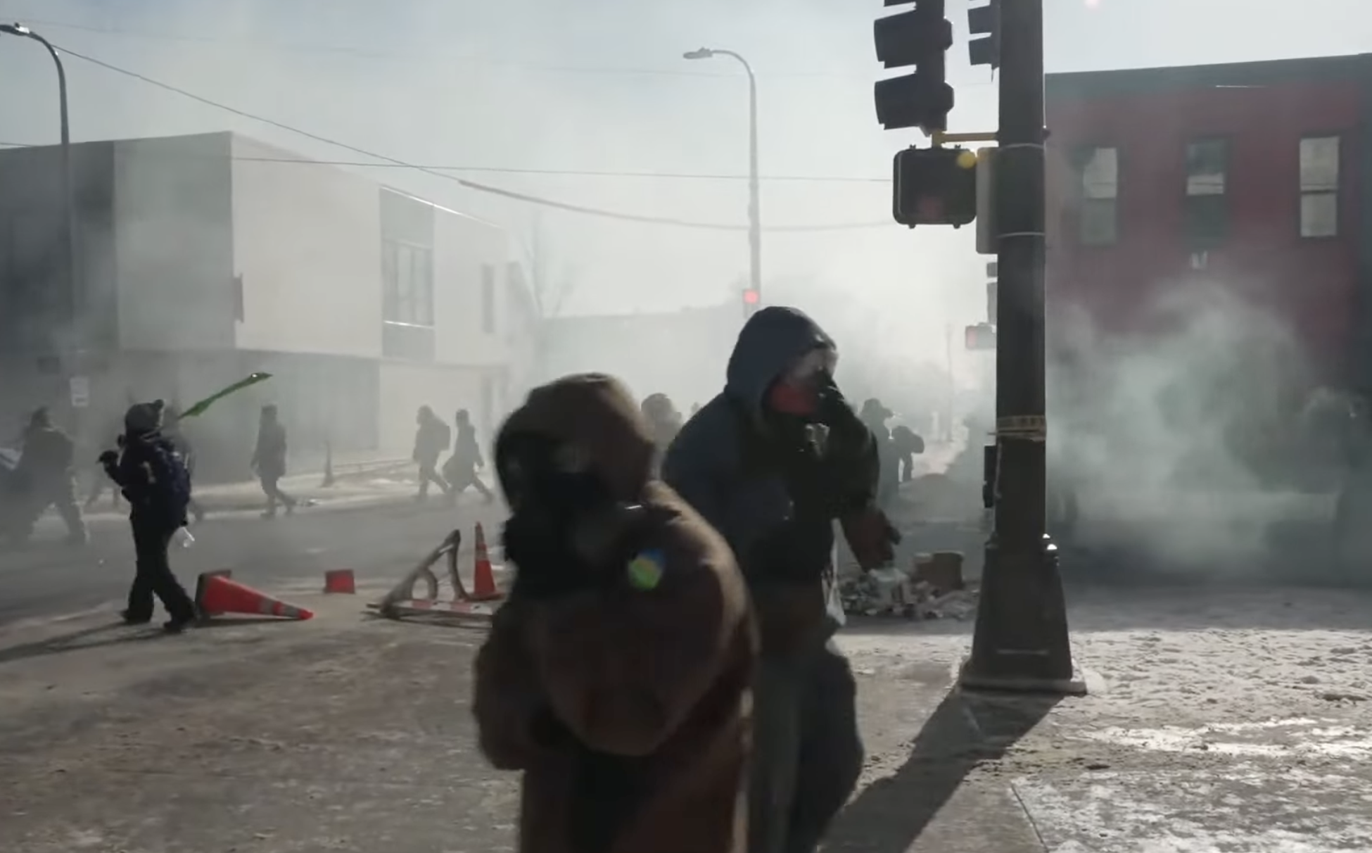 Tear gassed Minneapolis street 24 Jan. 2026